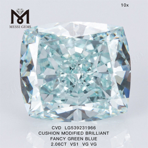 2.06ct подушка cvd алмаз оптом фантастический зеленый синий выращенный в лаборатории бриллиант поставщики