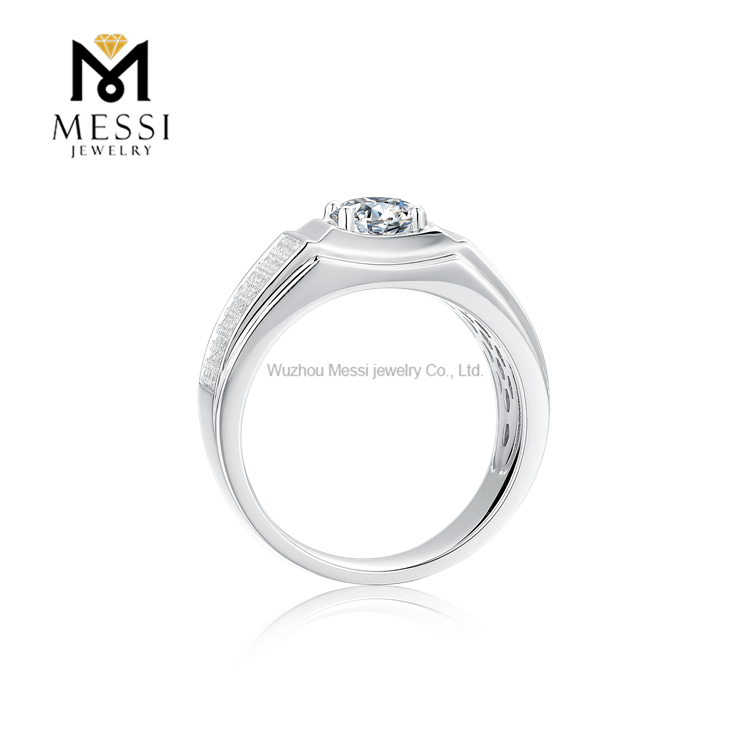 Мужское кольцо из стерлингового серебра 925 пробы в серебре Кольца из муассанита лучшего качества для мужчин