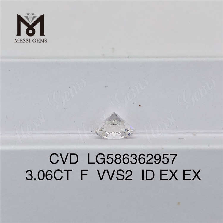Бриллианты CVD весом 3 карата F VVS2 ID EX EX 3 карата напрямую с завода LG586362957丨Messigems 