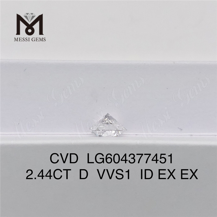 Сертифицированные IGI бриллианты весом 2,44 карата D VVS1 Доступный бриллиант для дизайнеров ювелирных изделий 丨Messigems LG604377451