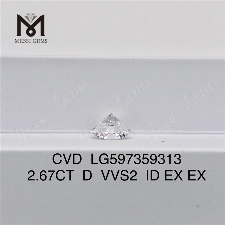 Бриллианты 2,67 карата класса IGI D VVS2 CVD-бриллиант, полученный из этических источников 丨Messigems LG597359313