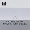 Цена 1,06 карата CVD E VVS2 на бриллиант весом 1 карат, выращенный в лаборатории, для B2B丨Messigems LG607342465 