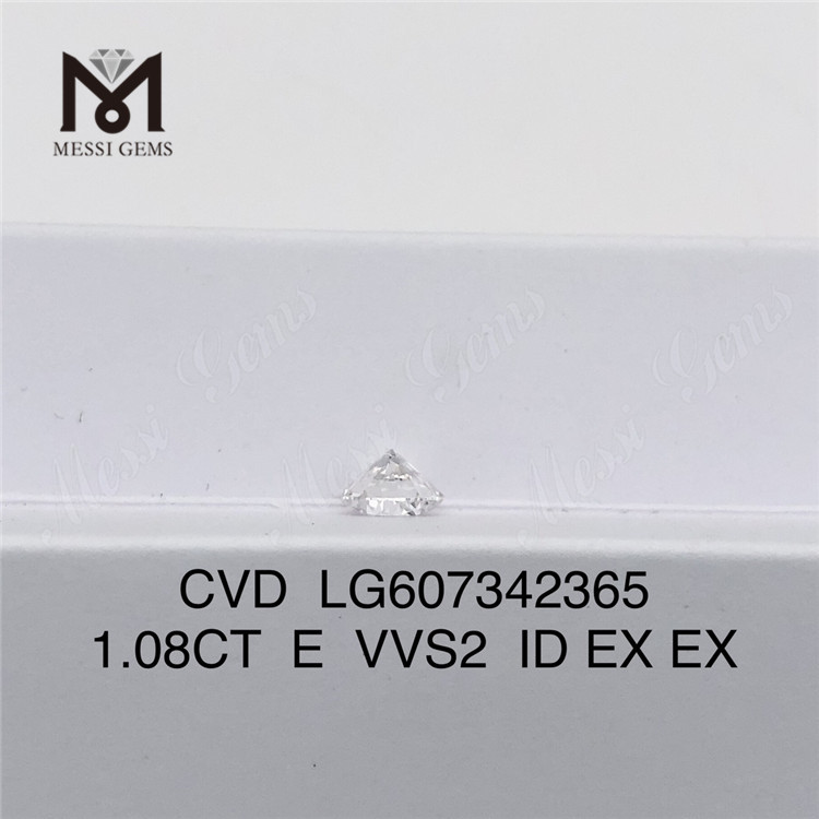 Бриллиант 1,08 карата E VVS2, выращенный в лаборатории, 1 карат CVD Allure丨Messigems LG607342365