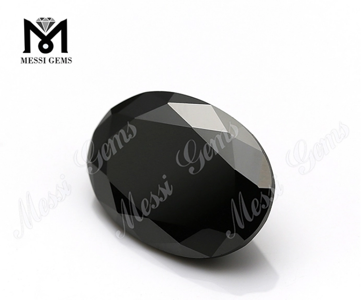 овальной формы черный муассанит 8x10 мм рыхлые муассанитовые камни заводская цена драгоценные камни в наличии