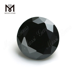Цена по прейскуранту завода-изготовителя Высококачественный черный кубический цирконий камень круглой огранки CZ Loose Gemstone