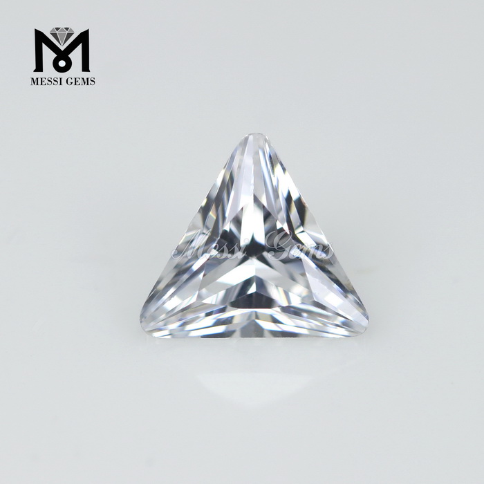 Оптовая цена треугольник огранки 6,5x6,5 мм белый кубический цирконий свободный CZ камень