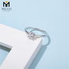 Кольцо из стерлингового серебра 925 пробы Fancy Design с полым женским кольцом 1ct Moissanite Ring