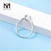 Кольцо с пасьянсом из муассанита 1 карат, обручальное серебряное кольцо с золотым покрытием 14 карат