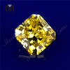 Искусственные желтые бриллианты 1,04 карата фантазийной огранки ярко-желтого цвета