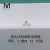 1,18 карат H VS2 3EX выращенный в лаборатории бриллиант Круглый 
