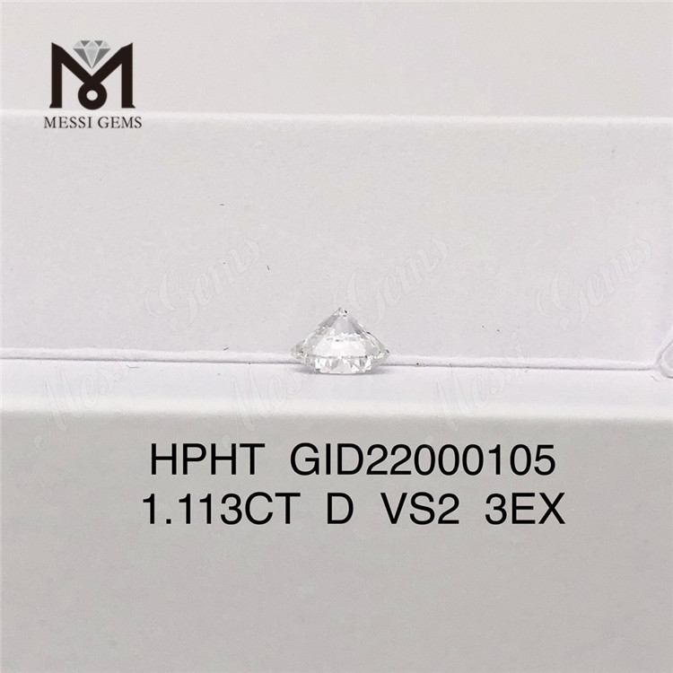 1,11 карат D VS2 ID 3EX Выращенный в лаборатории бриллиант HPHT Заводская цена Круглая огранка 