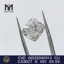 3.53CT G cvd лабораторный алмаз в форме подушки свободные искусственные бриллианты на складе