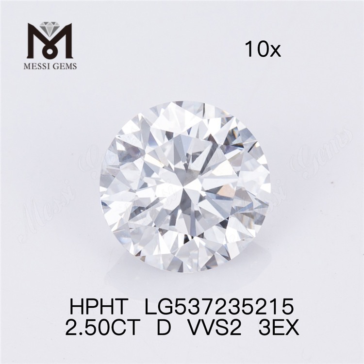 2.5CT D VVS HPHT алмазы круглой формы свободные алмазы HPHT оптовая цена