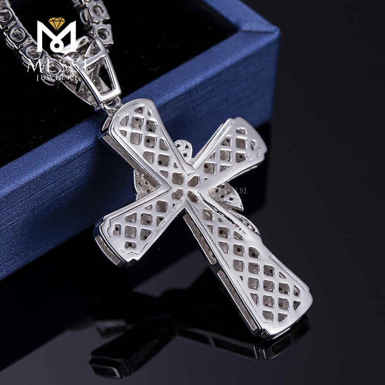 хип-хоп панк модный крест медь/латунь серебряное ожерелье