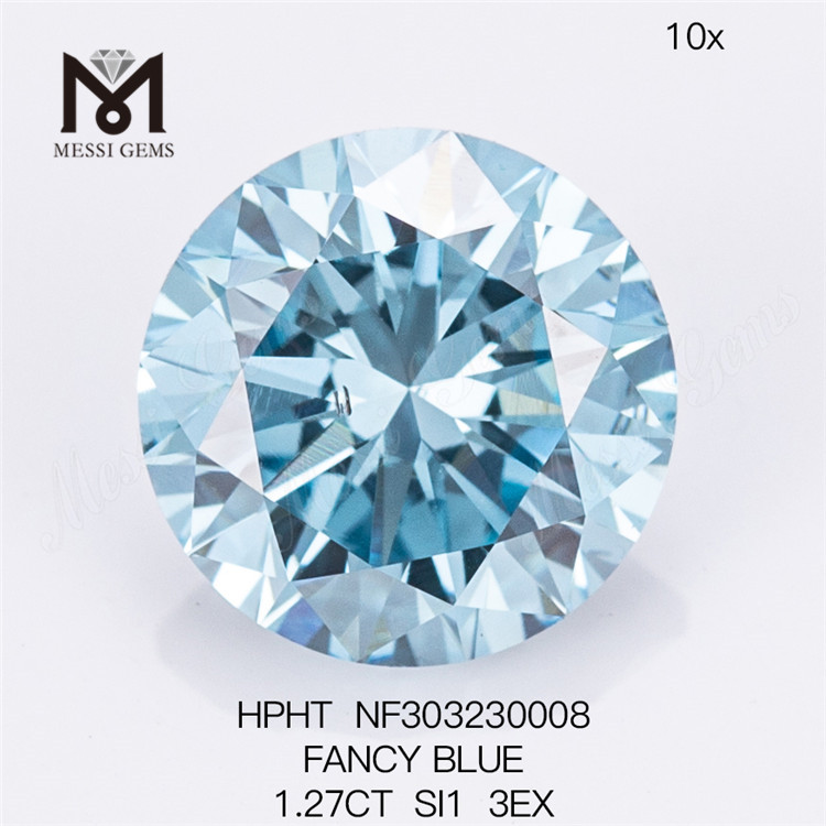 1,27 карата si1 3ex фантазийные синие цветные бриллианты, выращенные в лаборатории, hpht NF303230008