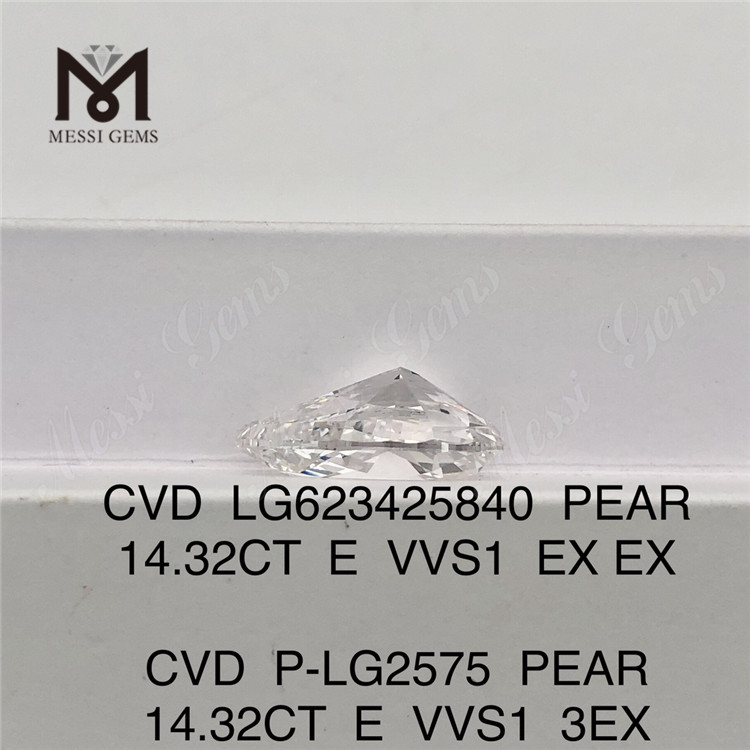 Распродажа лабораторных бриллиантов 14 карат PEAR E VVS1 CVD 丨Messigems LG623425840 