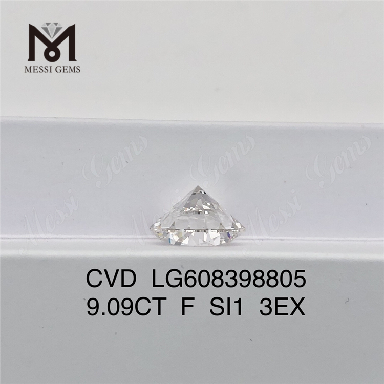 9.09CT F SI1 3EX Алмаз, выращенный в лаборатории CVD, Китай, сертифицированное совершенство IGI丨Messigems LG608398805