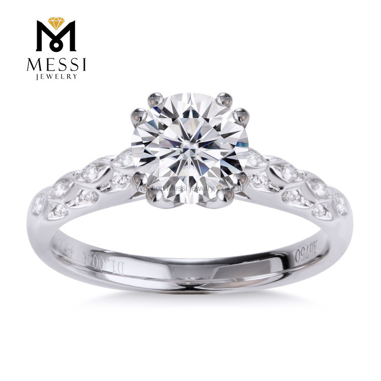 18-каратное настоящее золотое кольцо с бриллиантом Индивидуальный дизайн женские современные обручальные кольца