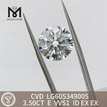 Сертифицированные Igi бриллианты 3,50 карата E VVS1 3 карата CVD, оптовая продажа блеска LG605349005丨Messigems
