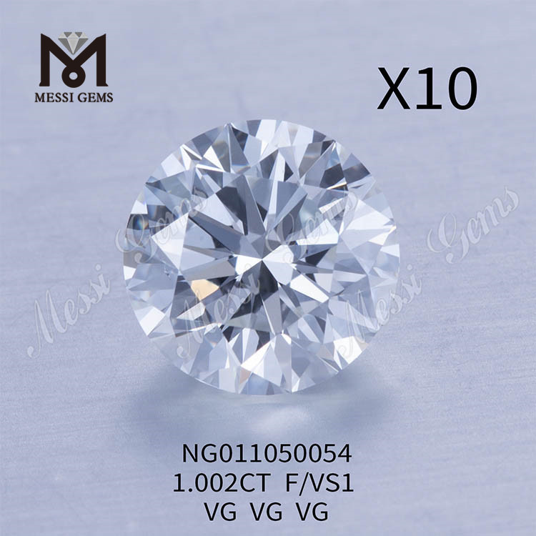 1,002 карата, синтетический бриллиант огранки F россыпью VS1