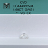 Польские выращенные в лаборатории бриллианты огранки «принцесса» весом 1,69 карата G VS1 SQ VG