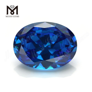 Высокое качество овальной формы 12x16 мм голубой топаз CZ кубический цирконий камень цена