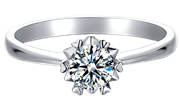 Messi Gems Single 1 Carat Moissanite Diamond Table 925 Стерлинговое кольцо