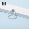 Кольца Messi Gems ashion, ювелирные изделия для женщин, кольцо из стерлингового серебра 925 пробы, 1 карат, с покрытием из белого золота