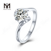 Простое кольцо с муассанитом Messi Gems 1-3ct DEF из стерлингового серебра 925 пробы для женщин, повседневное серебряное кольцо