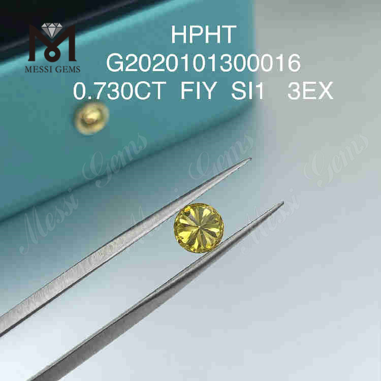 Выращенные в лаборатории бриллианты FIY SI1 3EX RD весом 0,730 карата оптом