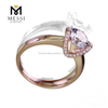 1-каратное кольцо из розового золота с муассанитом Bar Setting обручальные кольца с муассанитом