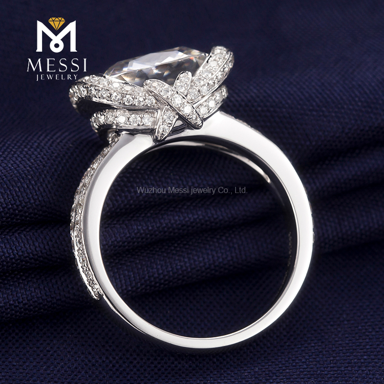 4CT Moissanite Золотое кольцо для женщин
