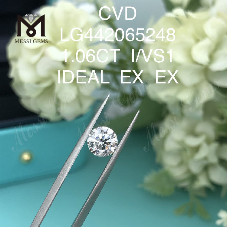 1,06 карата I VS1 Круглый бриллиант, выращенный в лаборатории CVD