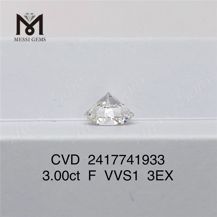 3CT F лабораторный алмаз 3EX круглой формы cvd выращенный в лаборатории алмаз в продаже