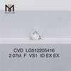 2.07CT F VS cvd алмазы Лабораторные алмазы формы RD в продаже