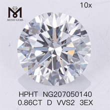 0,86 карат россыпью алмаз HPHT D VVS2 3EX лабораторные бриллианты 