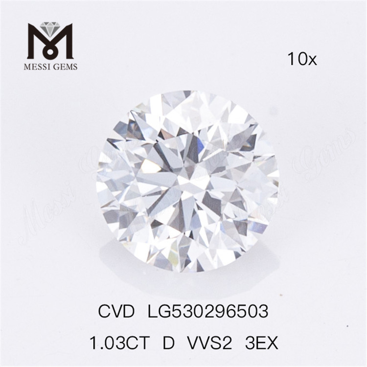 1.03CT D VVS Лучший лабораторный бриллиант россыпью Бриллианты 3EX CVD 