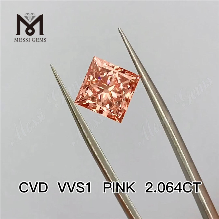 2.064ct розовые выращенные в лаборатории бриллианты поставщиков cvd синтетический розовый бриллиант оптовая цена