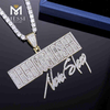 изготовленный на заказ хип-хоп большой размер серебряный позолоченный муассанит модное ожерелье рэппер кулон ювелирные изделия