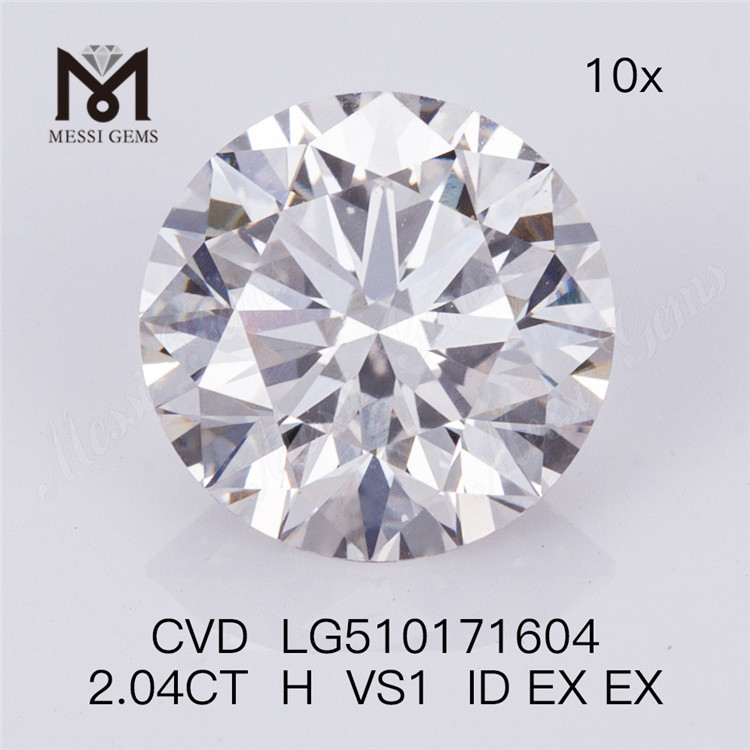 2.04CT синтетический алмаз круглой огранки H VS1 Cvd алмаз оптом