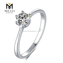 Муассанит Gemstone 925 Серебряные обручальные кольца для женщин