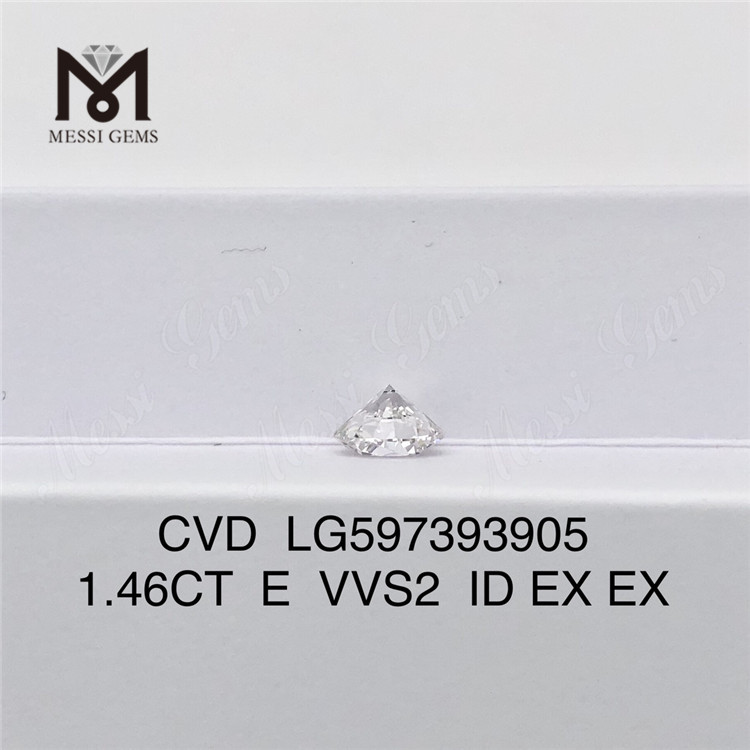 CVD-алмаз 1,46 карата E VVS2 ID EX EX, выращенный в лаборатории, для Stunning Designs LG597393905 