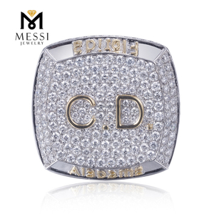 Мужские хип-хоп кольца из белого золота 18 карат с бриллиантами и бриллиантами CD делают смелое модное заявление
