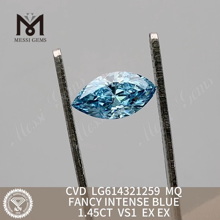 Продажа бриллиантов cvd MQ FANCY INTENSE BLUE VS1 1,45 карата CVD LG614321259丨Messigems