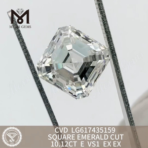 10,12 карата E VS1 КВАДРАТНОЙ ИЗУМРУДНОЙ ОГРАНКИ купить алмаз CVD Quality Investment丨Messigems CVD LG617435159