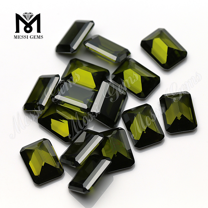 свободные глубокие оливковые 18 * 13 зеленый драгоценный камень оптом кубические драгоценные камни