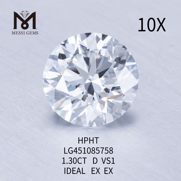 Лабораторные бриллианты огранки IDEL огранки D 1,30 карата HPHT RD