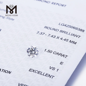 Лаборатория создала бриллианты превосходной круглой бриллиантовой огранки весом 1,5 карата E VS1 россыпью CVD