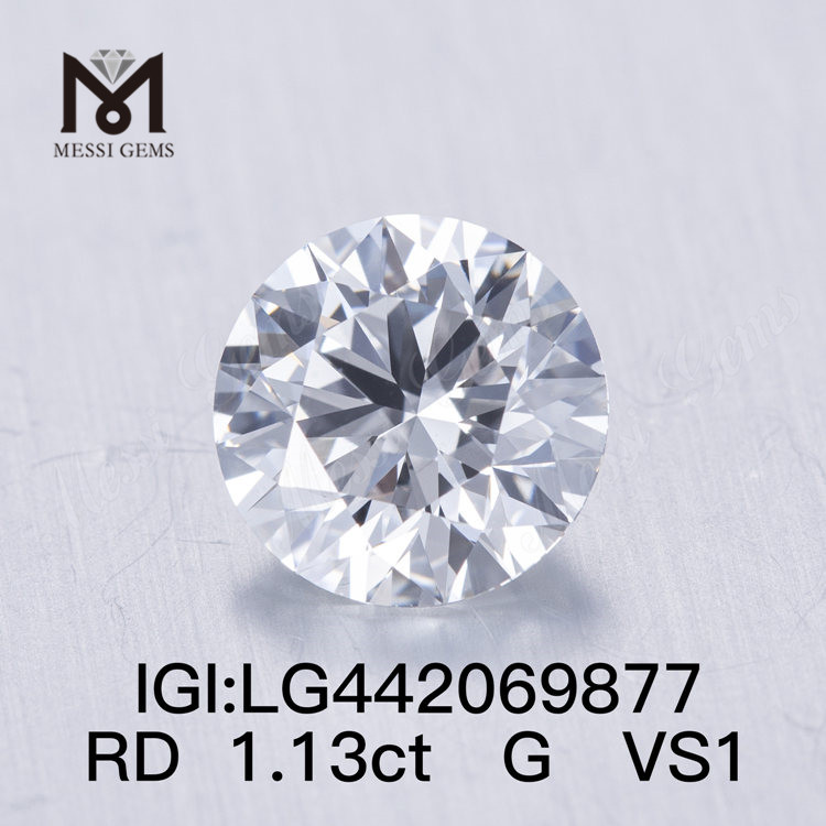 Искусственно выращенные бриллианты круглой огранки BRILLIANT IDEAL 2EX весом 1,13 карата G VS1
