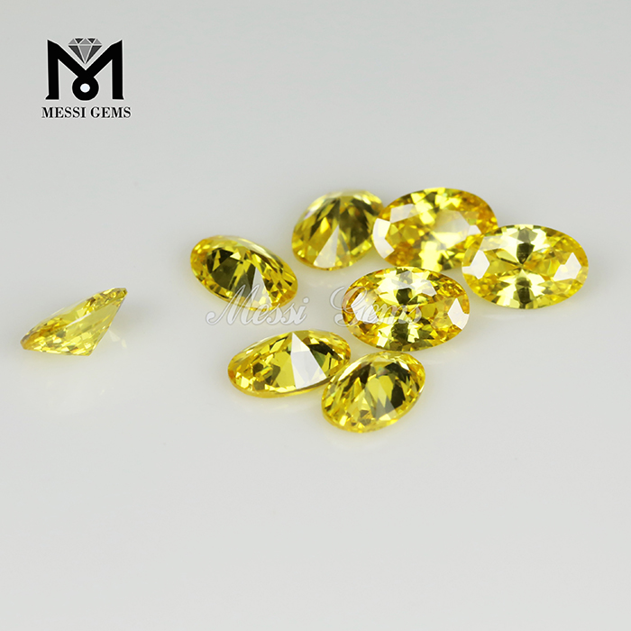 Оптовая продажа синтетических высококачественных овальных драгоценных камней 5x7 мм россыпью CZ